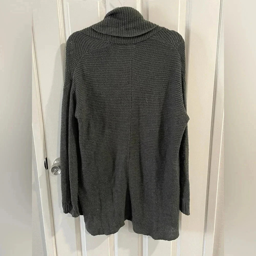 14th & Union Women's  Cable Knit Maxi Open Front Cardigan Medium - Picture 5 of 5